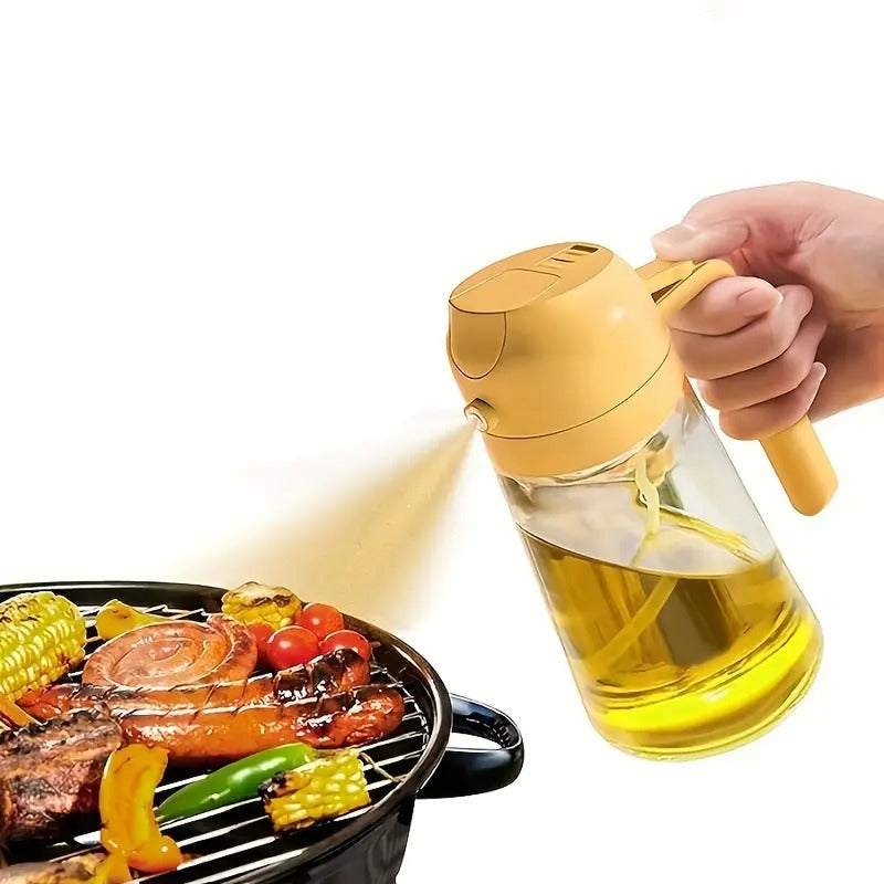 Transparent Oil Dispenser Bottle with Measurement Scale – Kitchen Cooking Oil Pourer