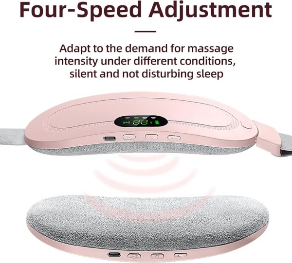 Portable Electric Heating Waist Belt – Rechargeable Smart Heat Therapy Belt for Menstrual Cramps, Back & Stomach Pain