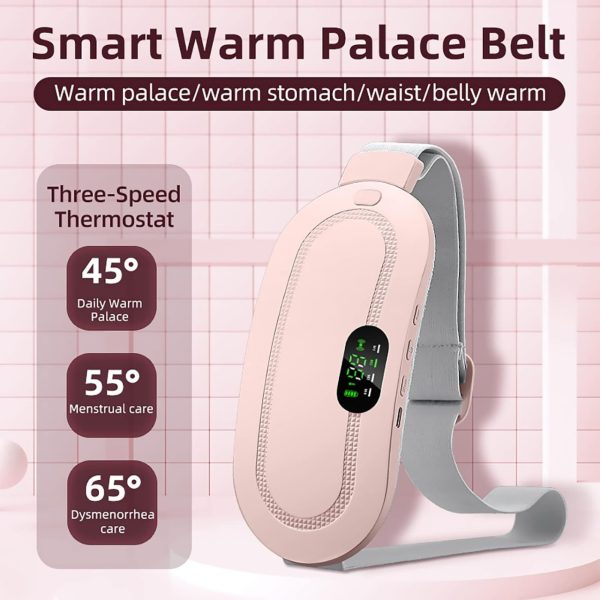 Portable Electric Heating Waist Belt – Rechargeable Smart Heat Therapy Belt for Menstrual Cramps, Back & Stomach Pain